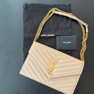 Saint Laurent Cassandre Dark Beige